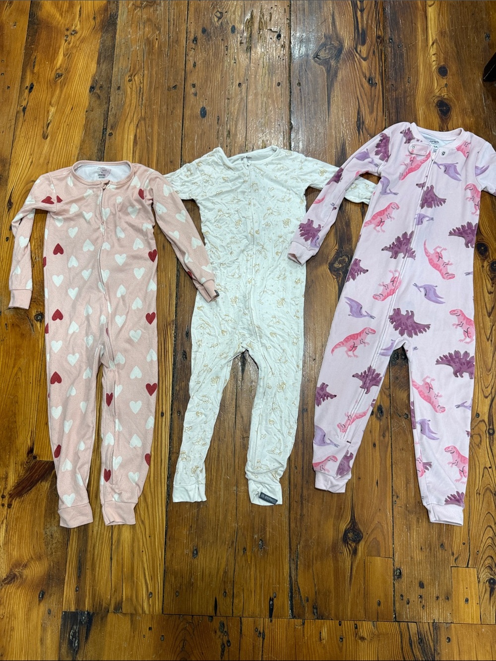 Modern Moments 5T One-Piece Footed Pajama- Hearts, Harry Potter & Dino Prints